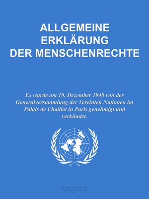 cover image of Allgemeine Erklärung der Menschenrechte
